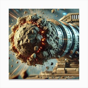 Elemental Artillery Earth Projectile Canvas Print