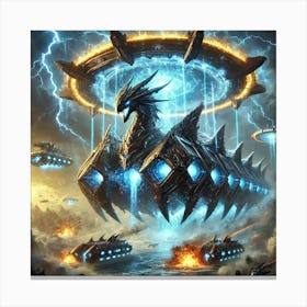 Storm Chariot Transports Energy Shield Reinforcement Canvas Print