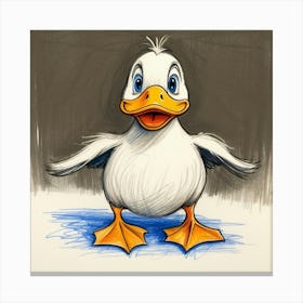 Duck Drawing 26 Canvas Print