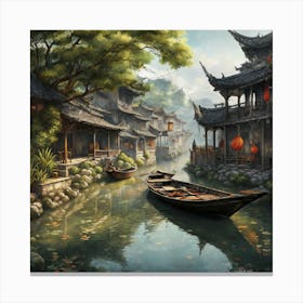 Chinese Village 3 Canvas Print