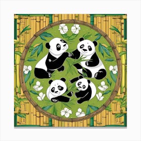 Panda Bears Canvas Print