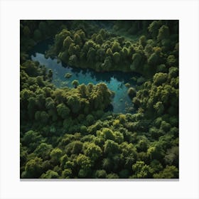 Lake In The Forest 2 Canvas Print