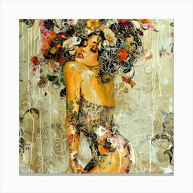 Lace 6 - Flora Queen Canvas Print