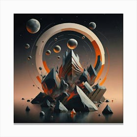 Visually captivating simple geometric artwork, 4 Canvas Print