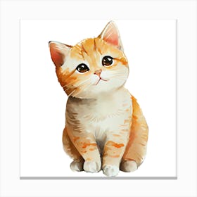 Cute Orange Tabby Cat Canvas Print