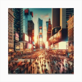 New York City At Sunset Canvas Print