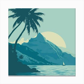 A Tahiti In French Polynesia Minimal Illustratio 1720357241 4 Canvas Print