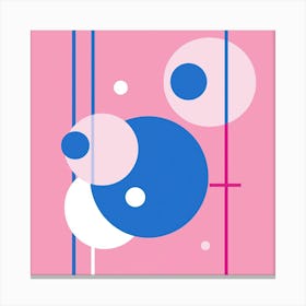 Pink and blue geometry Canvas Print