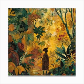 Girl In The Jungle 1 Canvas Print
