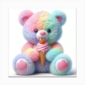 Rainbow Teddy Bear 2 Canvas Print