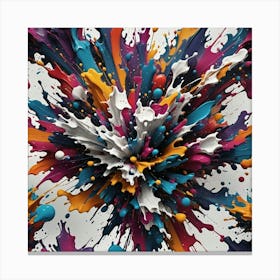 Colorful Paint Splashes 5 Canvas Print