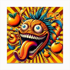 Orange Monster Canvas Print