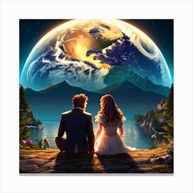 Planet Of Love Canvas Print