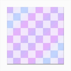 Purple Checkered Pattern Canvas Print