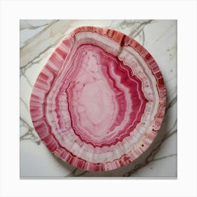 Pink Agate Slice Canvas Print