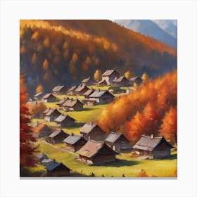 Autumn Village 1 Canvas Print