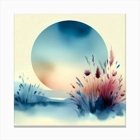 Watercolor Landscape Painting 61 Canvas Print