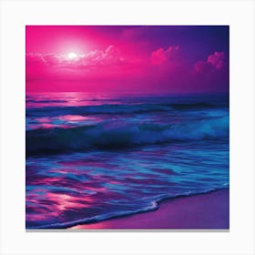 Sunset At The Beach 3 Canvas Print