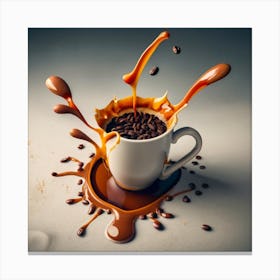 Coffee Splash Canvas Print