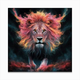 Lion Of The Night 2 Canvas Print