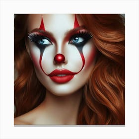 Clown Makeup 1 Canvas Print
