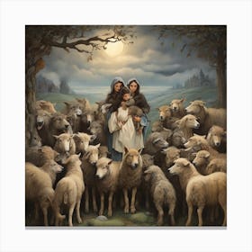 Shepherds Of The Lambs Canvas Print