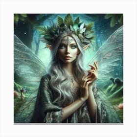 Fairy In The Forest 9 Canvas Print