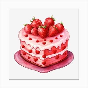 Strawberry Cake 10 Canvas Print