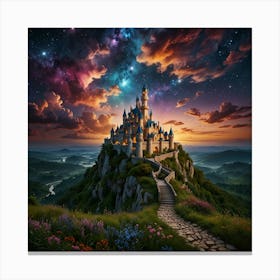 Cinderella Castle At Night 1 Canvas Print