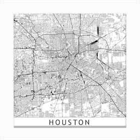 Houston Map Canvas Print