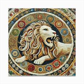 Mosaic Lion 1 Canvas Print