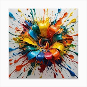 Colorful Splatters Canvas Print