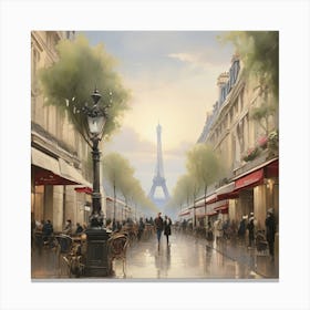 Paris At Night Canvas Print