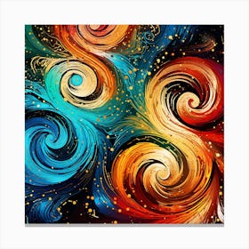 Abstract Swirls Painting 2 Canvas Print