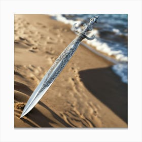 Sword In The Sand Canvas Print