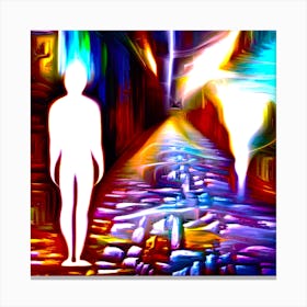 Alone In Time The Time Traveler Canvas Print
