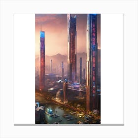 Futuristic City 3 Canvas Print