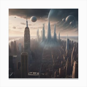 Futuristic Cityscape 1 Canvas Print