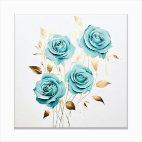 Blue Roses Canvas Print