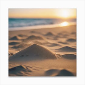 Sunset On The Beach Canvas Print