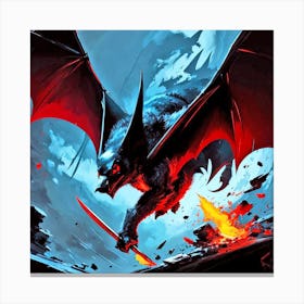 Dragon In Flight 1 Canvas Print
