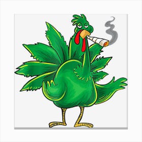 Thanksgiving Turkey Weed Pot Smoker T For Men Blunt Canvas Print