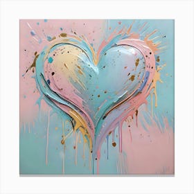 Heart Splatter 2 Canvas Print