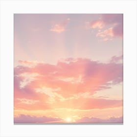 Sunset Over The Ocean Canvas Print