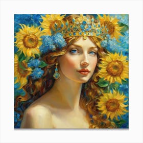 Queen Of Sunflowers yi Canvas Print