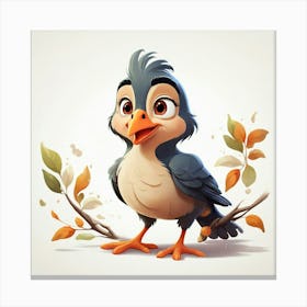 Cartoon Bird Canvas Print