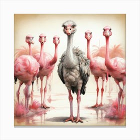 Pink Flamingos 5 Canvas Print