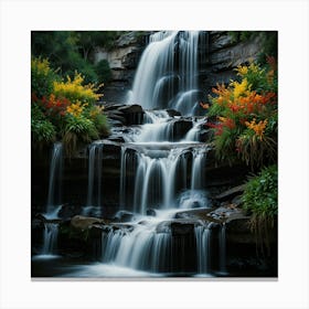 Abstract Representation Of A Waterfall Canvas Print