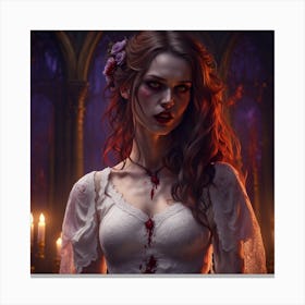 vampire  bride Canvas Print