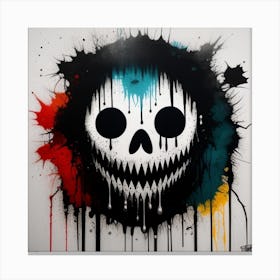 Splatter Skull Canvas Print